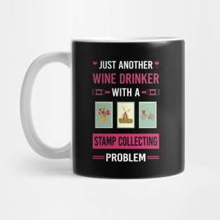 Wine Drinker Stamp Collecting Stamps Philately Philatelist Mug